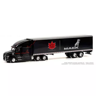 1/64 Mack Anthem Semi + Box Trailer Mack Canada 100 Years Greenlight 30301 • $49