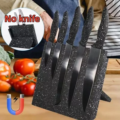 Magnetic Knife Holder Knife Block Rack Kitchen Organisation Cutlery Set Storage • £12.98