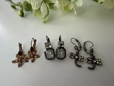 Vintage KIRKS FOLLY Earrings Lot ~ Stars Dragonfly Glass Crystal • $17.99