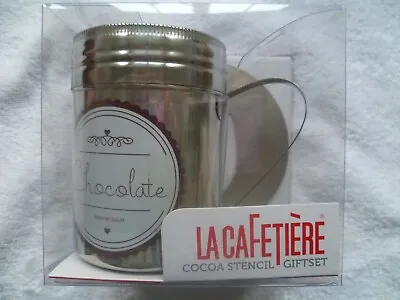 Newla Cafetiere Cocoa Stencil Gift Set In Sealed Box • £4.49