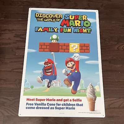 RARE 2017 McDonalds Super Mario Bros. Family Fun Night Large Display Banner • $129.99