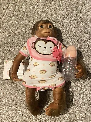 20” Lifelike Reborn Realistic Monkey Doll + Bottle + Certificate • £50