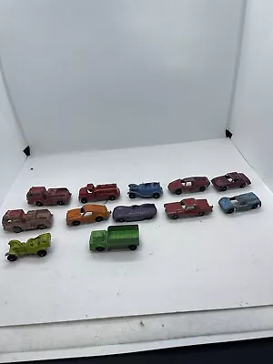 Large Lot 12 Tootsietoy Tiny Metal Cars & Trucks Various Firetrucks Rare Uncommo • $20.99