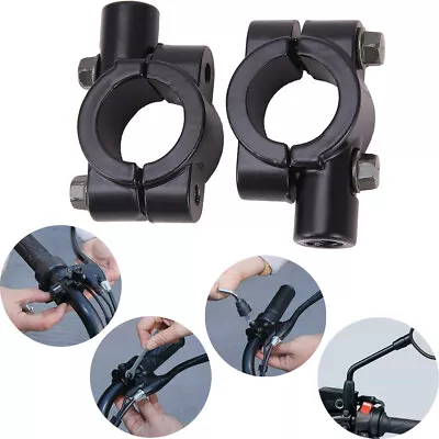 10mm Mirror Clamp On Mount Adapter 7/8  Handlebar Dirt Bike Dual Sport Off-road • $7.99