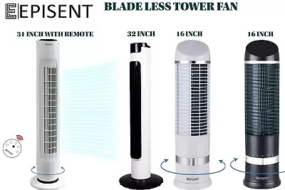 Oscillating Tower Fan Air Cooling Free Standing 3 Speed Quiet Slim Fans • £29.99