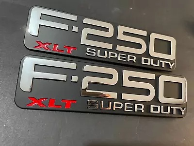 F-250 XLT Super Duty Side Door Fender Emblem Badge Red 2pcs • $28.50