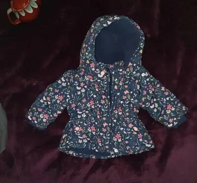 Baby Girls Primark Mix Floral Coat Age 9-12 Months • £2