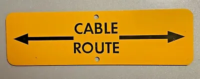 Vintage BELL SYSTEM WARNING Cable Route Metal Sign NEW 12  X 3.5” FREE S/H • $14.60
