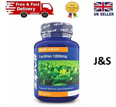 Lecithin 1200mg. Supports Normal Lipid Metabolism. Dietary Support. 120 Capsules • £13.89
