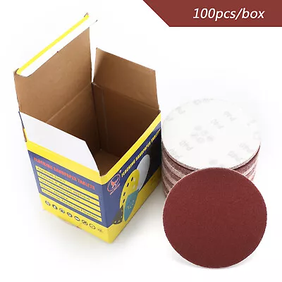 100 PCS 6  DA Hook & Loop Sandpaper Sanding Discs Sand Sheet Grit 40 - 2000 AU • $33.99