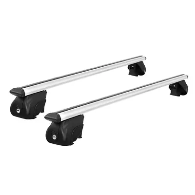 Universal Car Roof Racks Pod Aluminium Cross Bars Upgraded Holder 111cm Silver • $105.79