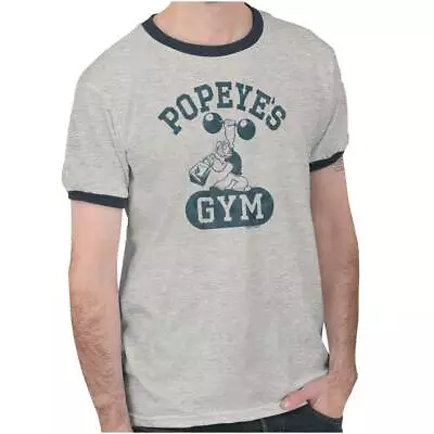 $15.99 • Buy Vintage Cartoon Popeye Workout Gym Cool Gift Ringer T Shirt Tee Shirts Men Women