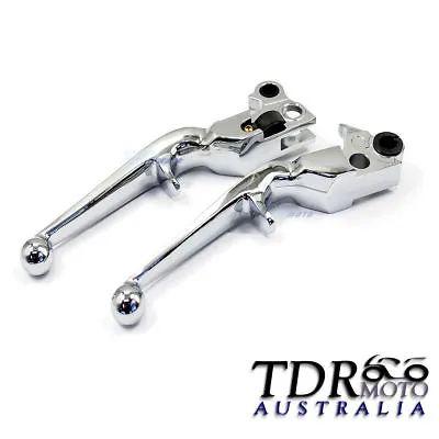 Chrome Clutch & Brake Lever For Harley Davidson Softail Fat Boy Dyna Street Bob • $37.95