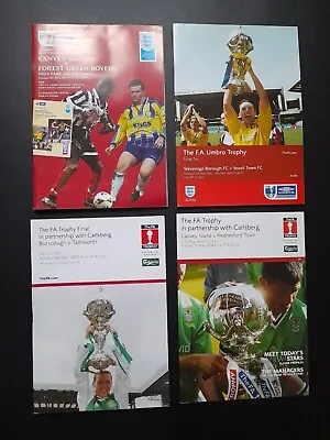 2001/2/3/4 Fa Trophy Final Programmes Joblot .excellent Condition • £11.99