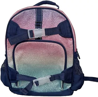 Pottery Barn Kids Small Mackenzie Backpack Ombre Rainbow Pink Pre-K Glitter Blue • $19.99