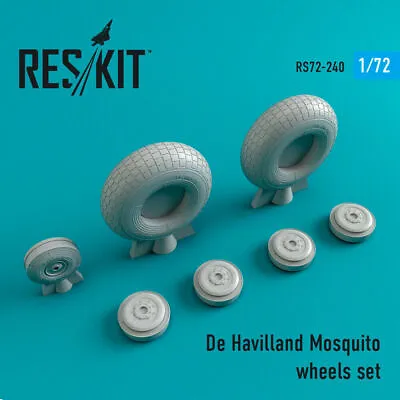 Reskit RS72-0240 - 1/72 De Havilland Mosquito Wheels Set Scale Resin Detail • $16.99