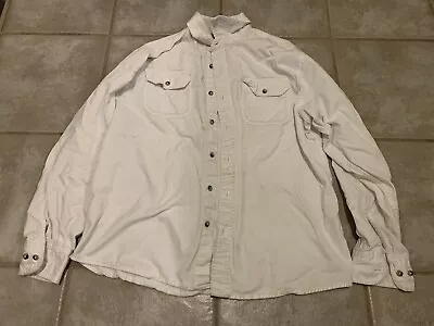 Wrangler Mens Long Sleeve Button Down Shirt Western Double Pocket Size Large • $12.95
