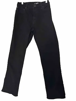 Hollister California Men’s Slim Straight Jeans Black Denim Size 32W 30L • $14