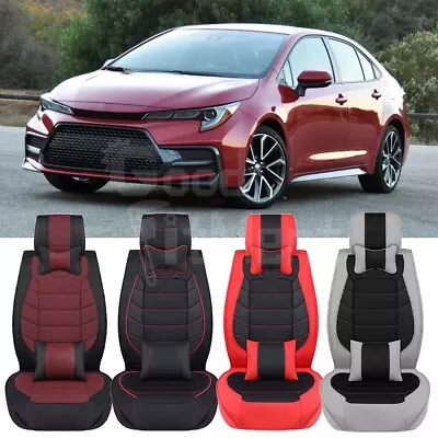 For Toyota Full Set Car Seat Covers Front Rear Cushion 2-Sits/5-Sits PU Leather • $98.48