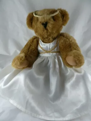 VERMONT TEDDY BEAR IN Beautiful Angel Satin DRESS 16  • $23.99