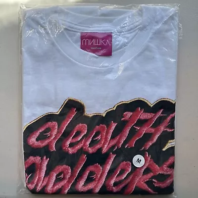 Mishka Mnwka Shirt Mens Large White Short Sleeve Streetwear Death Adder -SEALED • $20