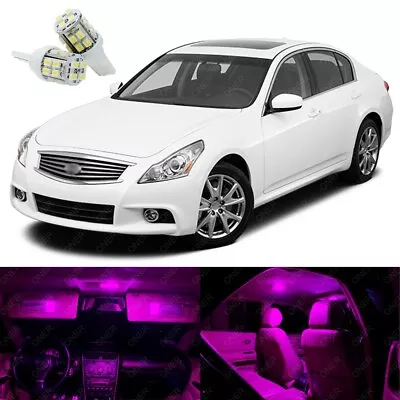 15 X Pink LED Light Interior Package Kit Deal Best For G37 2008 - 2013 • $23.99