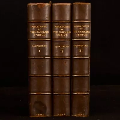 1905-27 3vols Minor Poets Of The Caroline Period George Saintsbury Zaehnsdorf • $226.34