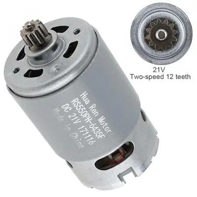 RS550 21V Motor 12 Teeth Gear 90W High Torque For Cordless Drill Screwdriver New • £9.82