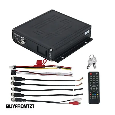 Car Vehicle RV Mobile AHD 4CH DVR Realtime Video Recorder With Remote 12V • $68.40