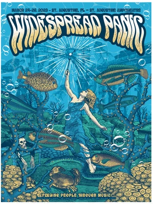 $134.99 • Buy OFFICIAL Widespread Panic Poster St. Augustine Ampitheatre March 24-26 2023 WSP
