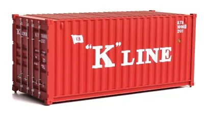Walthers Scenemaster 20' Corrugated Intermodal Shipping Container K-Line HO 1/87 • $9.99
