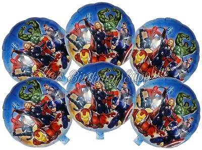 Set Of 6 Marvel Avengers Balloons Birthday Party Supplies • $7.99