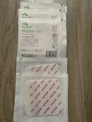 5 Mepilex Lite 4x4  Self Adherent Soft Silicone Foam Dressing NEW • $11.54