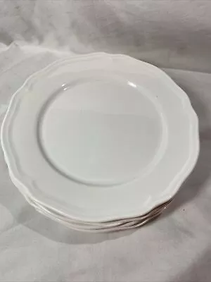 Lot 4 Ikea ARV Scalloped 9  White Salad Lunch Plate Portugal 15541 Discontinued • $40