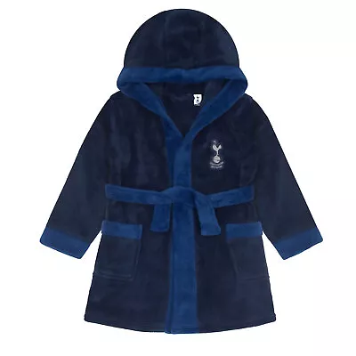 Tottenham Hotspur Baby Dressing Gown Toddler Robe Hooded Fleece OFFICIAL Gift • £12.99