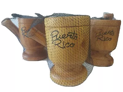 Medium Wooden Mortar & Pestly For Mofongo Pilon Y Maceta Para Mofongo En Madera • $26.99