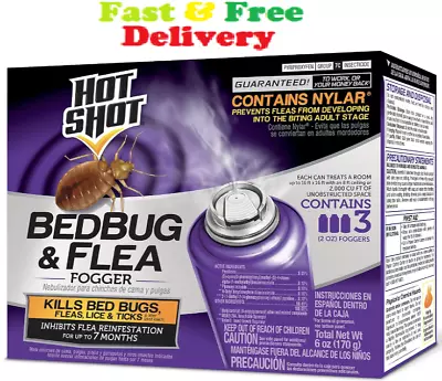 Bed Bug Bomb Insect Fogger Kill Mosquito Flies Fleas Ticks Bed Bugs Killer 3 Pcs • $13.85