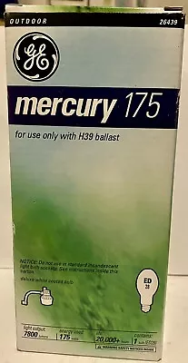 Ge Mercury 175 Bulb For Use Only W/ H39 Ballast • $10