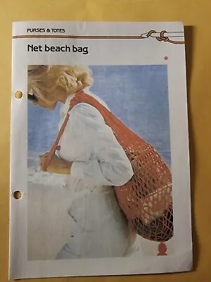 Marshall Cavendish Purses & Totes-Net Beach Bag Vintage Crochet Pattern  • $6.50