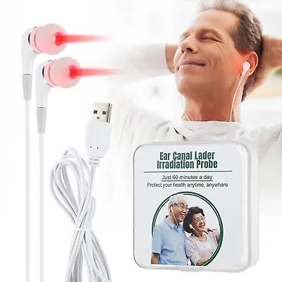 Tinnitus Ear Laser Therapy LLLT Irradiation Laser Physiotherapy Earplug Otitis • $18.99