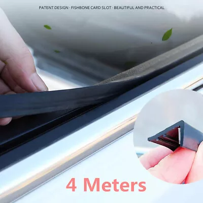 V-Shape Car Door Window Edge Moulding Trim Weatherstrip Seal Strip Rubber 4M • $12.99