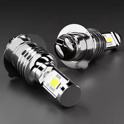 2pcs Hi/Lo Beam H6M Motorcycle Headlight 5050 12 LED Front Light Bulb Lamp 6V • $15.11