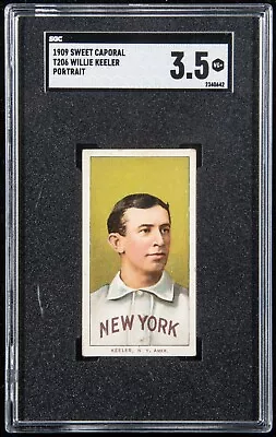1909-11 T206 Sweet Caporal Willie Keeler SGC 3.5 VG+ Classic Portait Well Center • $999.99