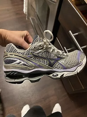 Mizuno Womens Wave Creation 12 Sliver Running Shoes Sneaker Size 8 • $35