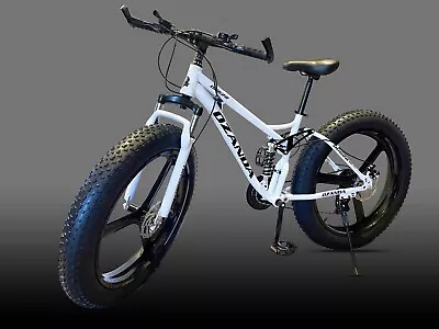 Tri Spoke Fat Tire Bike Dual Full Suspension Downhill 21 Speed 26  Bicycle DH628 • $789