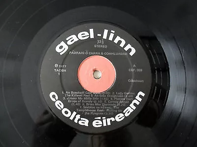  Pádraig Ó Carra Agus Comhluadar 1977 Abhan Tríreach Gael-Linn Record No Cover • $8