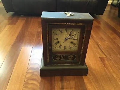 Antique Gilbert Clock Co. Mantle Clock With Key “Works” • $202.33