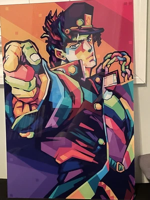 $50 • Buy Jojo's Bizarre Adventure 16x24 Inch Acrylic Poster Jotaro Kujo Gallery Panda