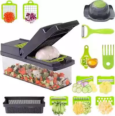  Ultimate Mandoline Slicer - Effortlessly Slice Dice And Grate With 15 In 1 Ad • £15.19