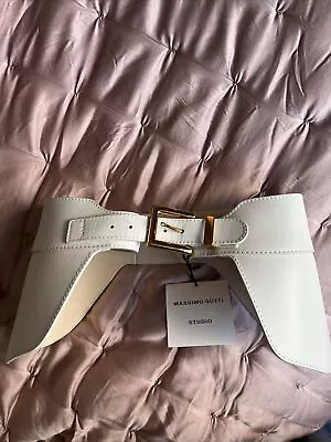 Massimo Dutti White Corset Belt XS BNWT • £100